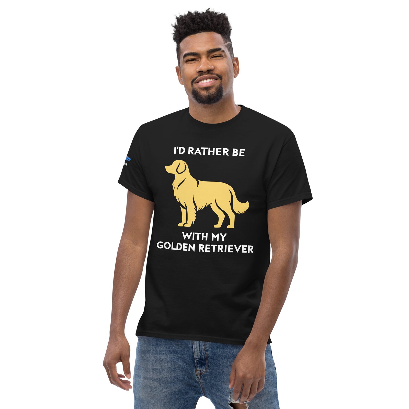 I’d Rather Be With My Golden Retriever T-Shirt - Image 4