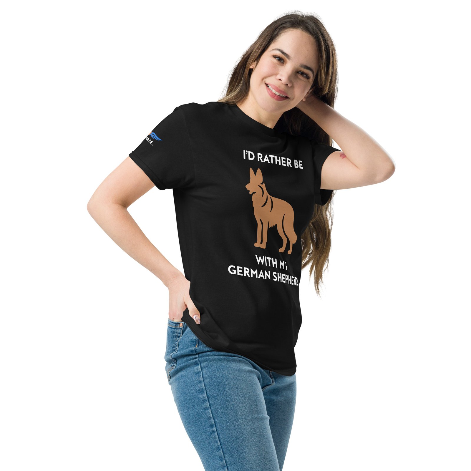 I’d Rather Be With My German Shepherd T-Shirt - Image 3