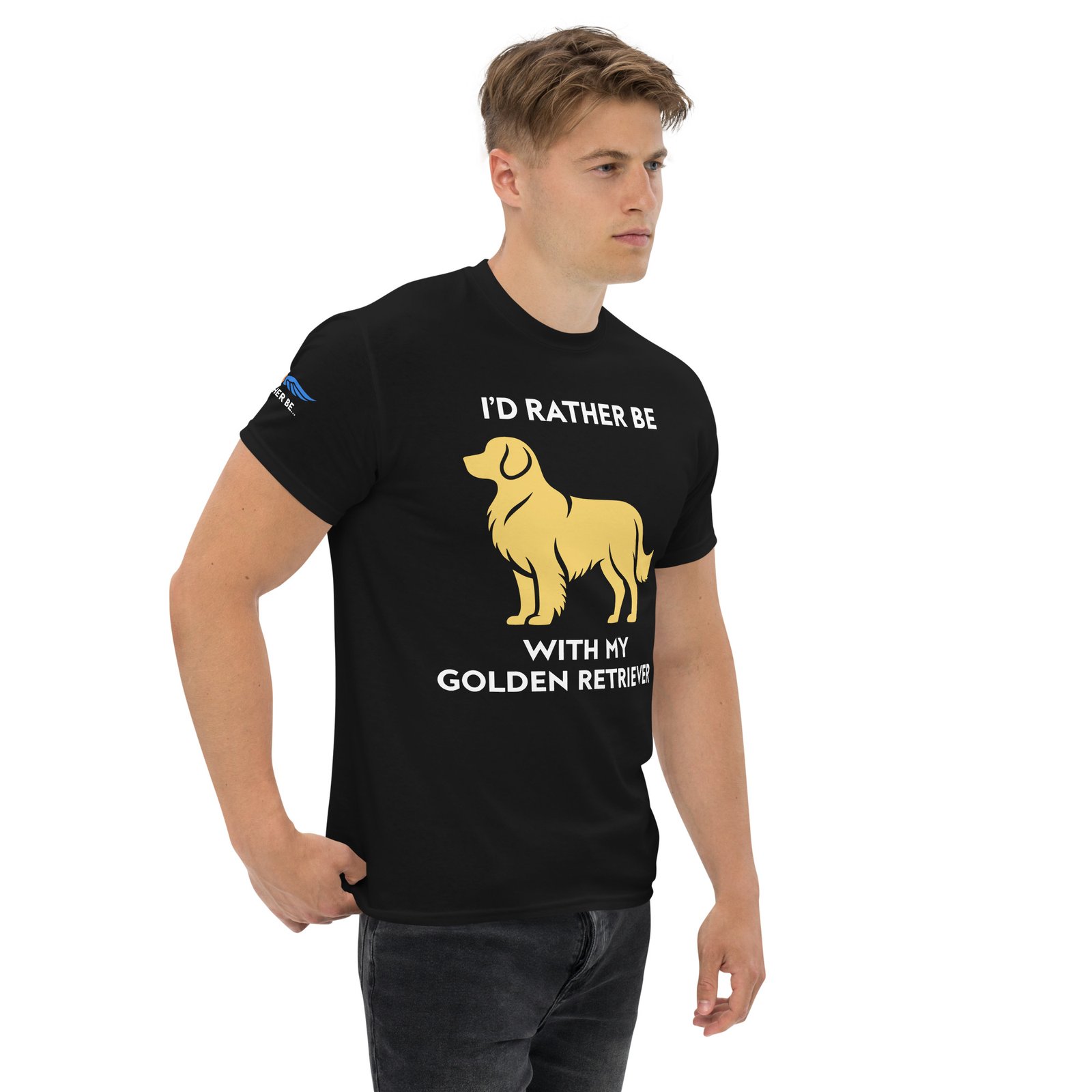 I’d Rather Be With My Golden Retriever T-Shirt - Image 2