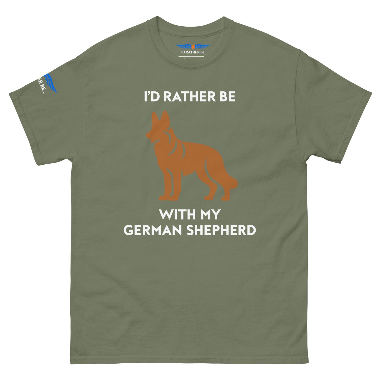 I’d Rather Be With My German Shepherd T-Shirt - Image 6
