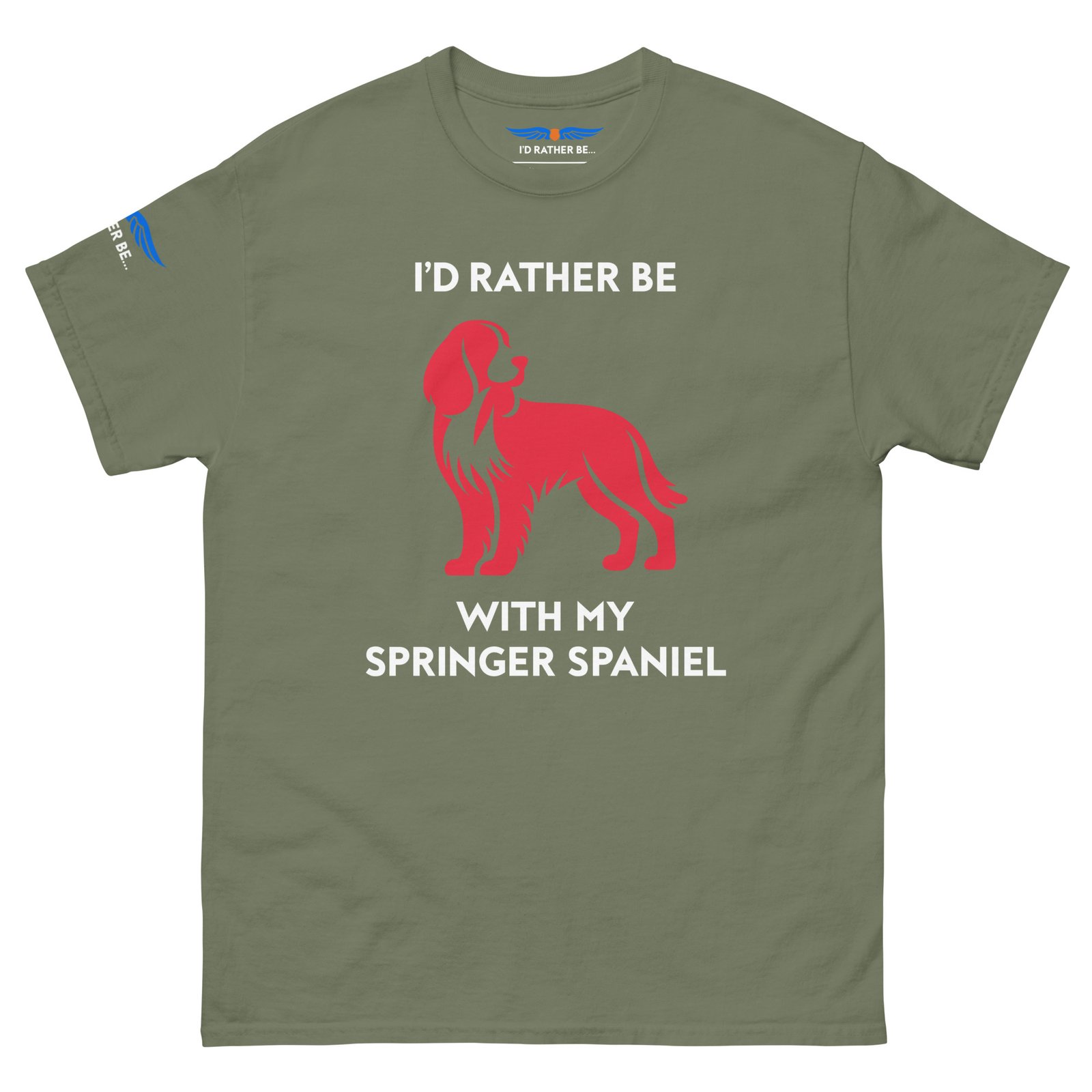 I’d Rather Be With My Springer Spaniel T-Shirt - Image 6