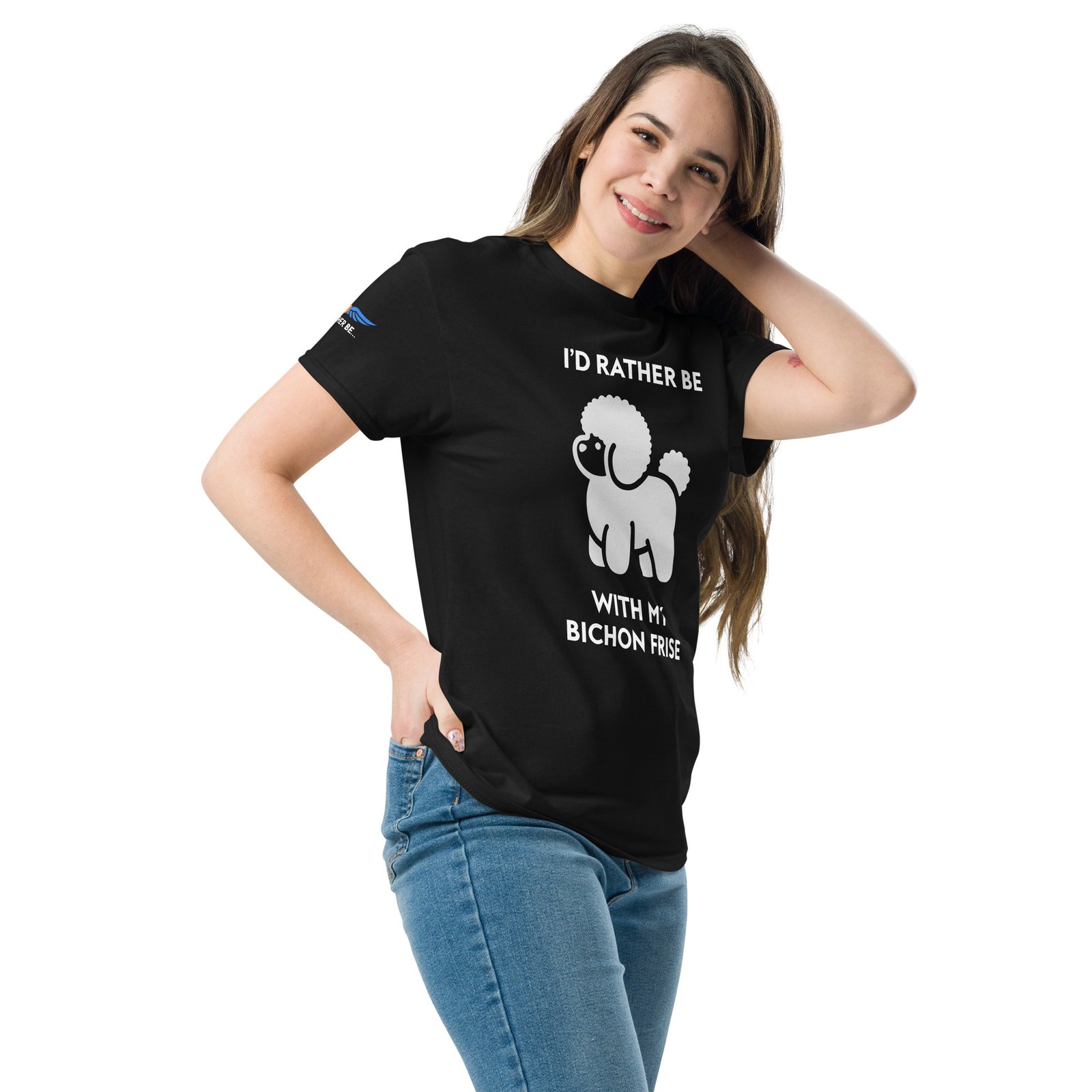 I’d Rather Be With My Bichon Frise T-Shirt - Image 3